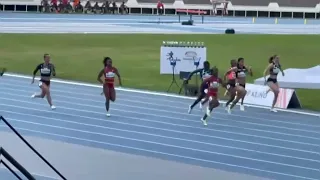 SHELLY-ANN FRASER PRYCE RUNS 10.67 AS MBOMA INJURED AT KIP KEINO CLASSIC.