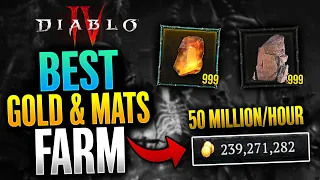 Diablo 4  - Best Gold & Mats Farm FAST to USE NOW in Season 4! (50 MILLION/HOUR)
