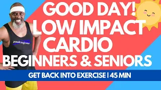 Get Moving Again with an Easy 45 Minute Low Impact Cardio Workout - Perfect for All Levels!