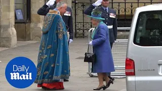 Meghan and Harry join the Queen at RAF centenary service