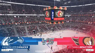 NHL 22 Full Match - Vancouver Canucks vs Ottawa Senators - Simulation