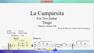 Guitar Cover - La cumparsita - For Two Guitar with TABs