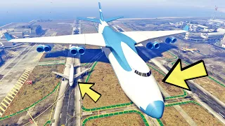 أضخم طائرة في تاريخ لعبة جي تي أي 5 | GTA V Worlds Biggest Plane