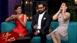 Aamir Khan, Fatima Sana Shaikh & Sanya Malhotra On Koffee With Karan 5 - Bollywood Gossip