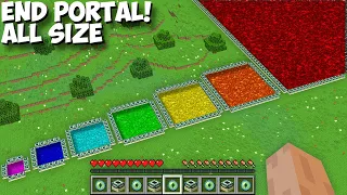 WHAT if ACTIVATED all size END PORTAL in Minecraft ? SMALLEST and LONGEST and BIGGEST and TALLEST