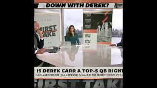 Is Derek Carr a Top 5 QB right now? Stephen A. doesn’t see it | #Shorts