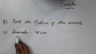 Find Diameter and Radius of the circle/Class 4,5