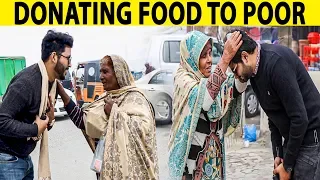 Donating Food To Poor People on Roads in Pakistan - Lahori PrankStar