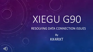 Xiegu G90 digital/data connections