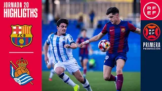 Resumen #PrimeraFederación | FC Barcelona Atlètic 2-1 Real Sociedad B | Jornada 20, Grupo 1