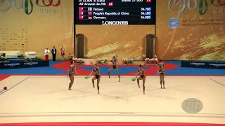 Russian Federation (RUS) - 2018 Rhythmic Worlds, Sofia (BUL) - Qualifications 3 Balls + 2 Ropes