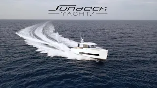 Sundeck 430: open e walkaround con volumi da trawler