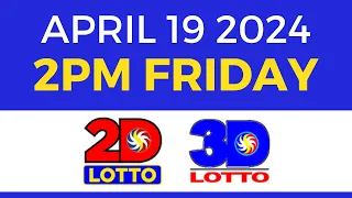 2pm Result Today April 19 2024 PCSO Lotto