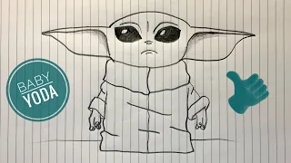 How to draw Baby Yoda - Baby Yoda Çizimi