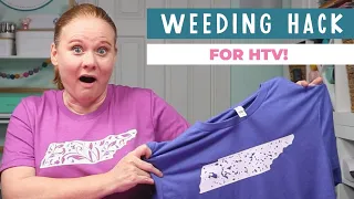 The Ultimate Hack for Weeding Iron-on Vinyl Cut on a Cricut