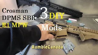 Crosman DPMS SBR MPW R1 3 Simple DIY mods for under $$ 1 buck $$