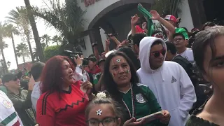 Mexico fans celebrate Koreas win against Germany