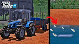 Fazenda simulada #04 | Alimentando as tilápias com ração | Farming simulator 22