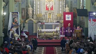 Msza św. szkolna odprawia ks. Biskup Edward Białogłowski 13 marca 2023 Parafia Ropczyce Witkowice