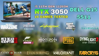 Dell G15 - i5 11th Gen 11260H RTX 3050 - Test in 16 Games in 2022
