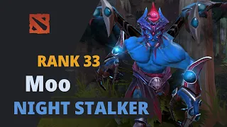 Moo (Rank 33) plays Night Stalker Dota 2 Full Game