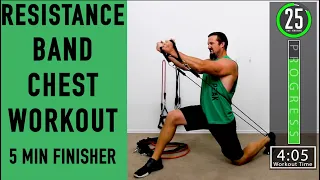 Resistance Band Workout For Chest - 5 Minute Finisher Band Chest workout