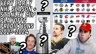 My VERY EARLY 2023-2024 NHL Season Predictions & NHL Stanley Cup Playoffs 2024 Bracket Predictions!