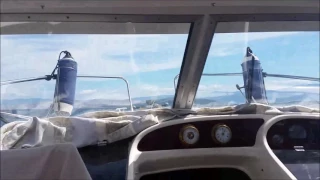 Fahrt in Kroatien bei leichter Bora mit einer Bella Falcon 26 Fantino