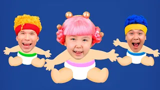 Mommy & DB Heroes to the Rescue! Diaper Time | D Billions Kids Songs