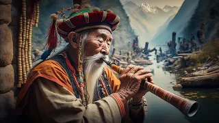 Tibetan Healing Flute Music, Eliminate Stress • Stop Thinking Too Much, Anxiety and Calm the Mind