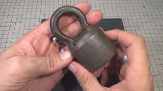 1040 VERY INTERESTING AMERICAN VINTAGE SEGAL PADLOCK PICKED eng sub