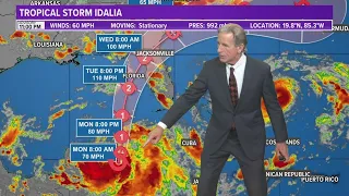 Tracking the Tropics: Tropical Storm Idalia to become Category 2 hurricane impacting Florida on Wedn