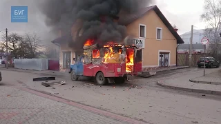 У центрі Володимира-Волинського вибухнув автомобіль