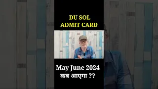SOL Admit Card May June 2024 | Sol hall ticket kab ayega May June 2024 #ameeninfo