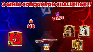 🔥 3 GIRLS CONQUEROR PRO PLAYERS CHALLENGED ME 🥵 SAMSUNG,A7,A8,J4,J5,J6,J7,J9,J2,J3,J1,XR,A4,XS,J3
