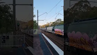 Southbound grain train Fassifern Station #railwayline #australiantrains #train #railway