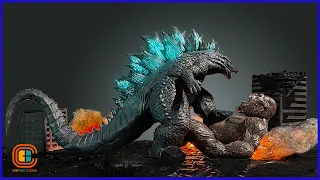 How To Make a GODZILLA Defeat KONG - 9 Days of Making Diorama / Polymer Clay