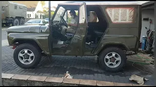 Уаз Хантер, грунт и покраска! Uaz Hunter mal schnell lackiert!