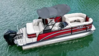 2020 Harris Solstice 220 Tritoon with 250HP Outboard Motor and Trailer For Sale near Norris Lake TN!