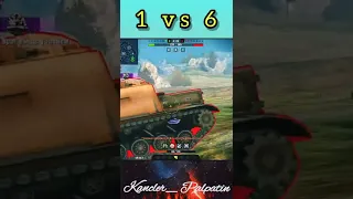 ЭТО БЫЛО НЕРЕАЛЬНО ЗАТАЩИТЬ ОСТАЛСЯ ПРОТИВ ШЕСТЕРЫХ !!! #shorts #wotblitz