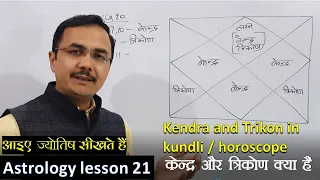 केंद्र और त्रिकोण भाव कौन से होते हैं || kendra and trikon houses in horoscope || astro lesson - 21