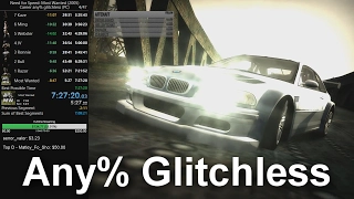 NFS Most Wanted Speedrun - any% glitchless 7:27:20