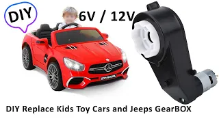 DIY Replace Toy Car or Toy Jeep or  Toy Bike Gear Box at home for both 6V and 12 V