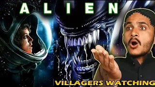 Villagers Watching the Suspense and Horror of 'Alien' (1979) for the First Time! Movie Reaction