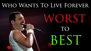 RANKING all LIVE VERSIONS of the HIGH NOTE in Who Wants To Live Forever - Queen