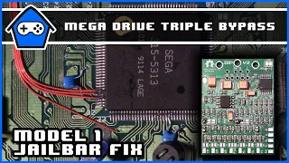 SEGA Mega Drive - Jailbar Fix -  Model 1 (PAL VA4) Triple Bypass