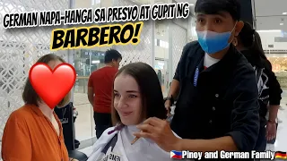 My German Wife Was Shocked By the Prices of the Filipino Barber Salon.Mura na Daw Maganda pa!