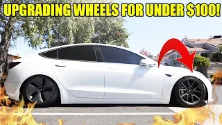 HOW TO UPGRADE TESLA MODEL 3 WHEELS FOR UNDER $100! (SO MUCH BETTER)