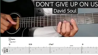 DON'T GIVE UP ON US (David Soul) Guitar Tutorial with Tablature and Tabs on Screen