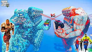 LAVA GOD AND ICE GOD FIGHTING FOR BEST GOD CAR IN GTA5 | GTA5 AVENGERS | GTA5 LAVA GOD VS ICE GOD